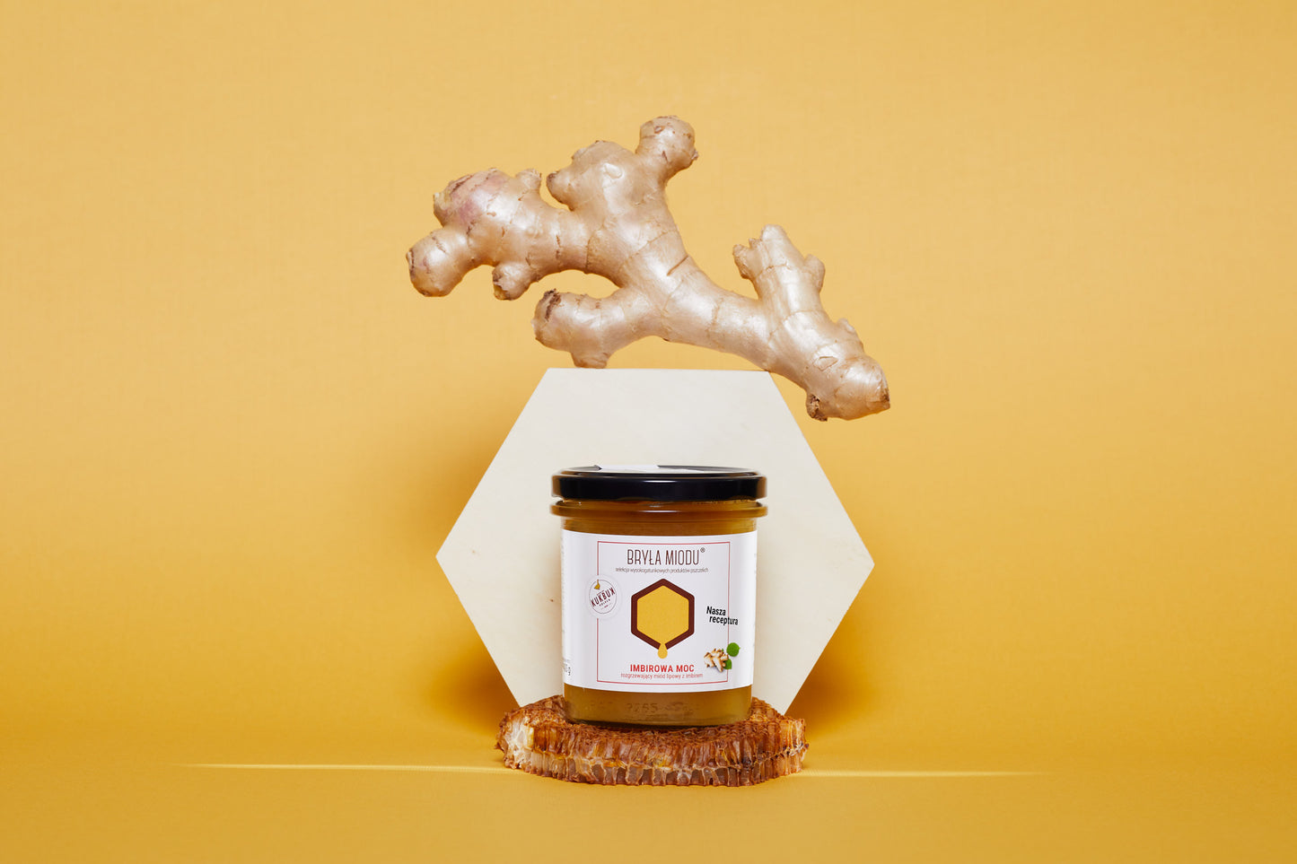 Miód lipowy z imbirem – naturalny miód smakowy IMBIROWA MOC