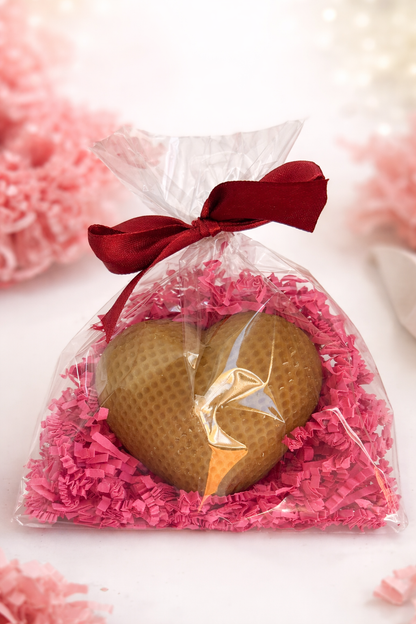 Świeca z wosku pszczelego serce – zestaw prezentowy