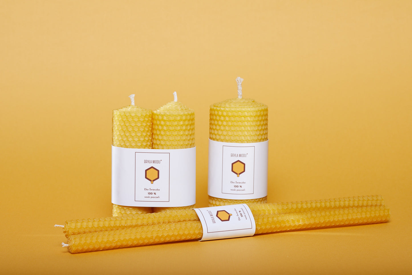 Eco candles made of beeswax - 2 pcs.